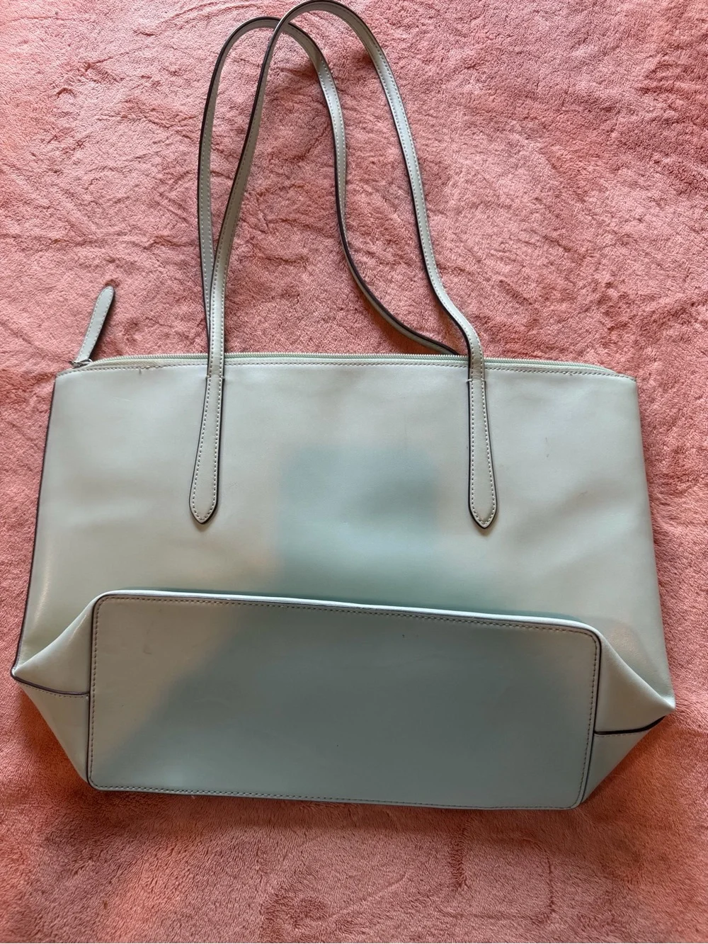 kate spade mint leather tote bag